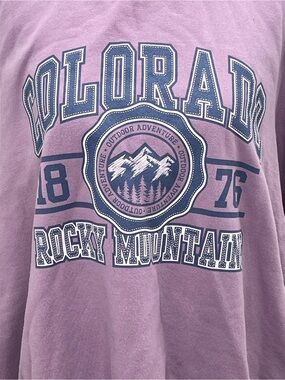 Prairie Mountain Colorado Rocky Mountains Vintage Purple Sweatshirt Crewneck 2XL